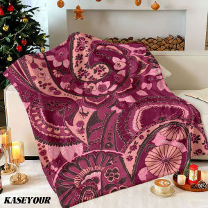 Beast Kingdom | Paisley Charm Winter Summer Flannel Blanket Throw Fleece Soft Fuzzy Plush Cozy Fleece Blankets for Sofa Ideal Gifts