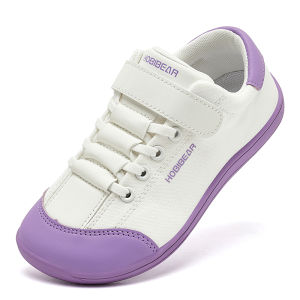 HOBIBEAR Kids Barefoot Shoes Wide Toe Zero Drop Walking Minimalist Sneaker Artificial Leather Comfortable Casual Shoes