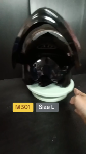 หมวกกันน็อคเปิดคาง แว่นตา 2 ชั้น แบรนด์ AD  Size L รหัส M301