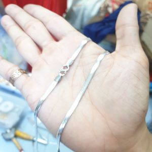 Không xi mạ- Không Phai Màu Dây Chuyền Kiểu Dập Máy Khít Rắn Cao Cấp Khóa S-Vòng cổ Dùng vĩnh viễn không đen