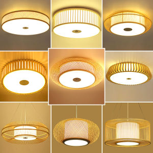 ZHUMUCHUANSHUO | Rustic Zen Style Bamboo Ceiling Light