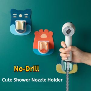 Non-Drilling Fixed Shower Nozzle Holder Shower Suction Cup Bracket Rainhead Bathroom Shower Accessories Base Rack