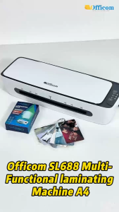 Officom 5in1 SL688 Laminator Machine Hot/Cold A4/A3 Size Package Set with Paper Cutter/Puncher for Yasen Lamination Film