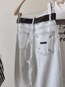 Quần Jeans Ống Rộng Kiểu Dáng Thẳng Khóa Sửa Chữa Đồ Đi Làm Thường Ngày Quần Jeans Denim Nữ Quần Ống Rộng Thường Ngày