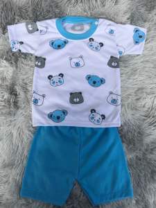 Setelan Bayi Lengan Pendek Kancing Bahu Kualitas Premium 0-18Bulan Laki-Laki/Perempuan