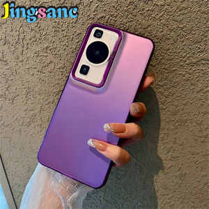 Jingsanc Laser Matte Casing For Huawei P60 Pro P60 P50 P40 P30 Y9s Honor 90 Lite 5G 90 5G X9a 5G Magic 5 5G Magic 6 5 Pro 5G Mate 50 40 30 Pro 4G 5G Phone Case Hard Acrylic Bumper Shockproof Camera Protection Simple Back Cover A46-2
