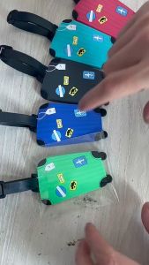 5pcs Travel Luggage Tag Label Koper Gantungan Koper Nama Travel Tag Design Baggage Bag Tag