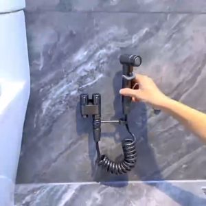 Set Bidet Spray Tekanan Tinggi (Double Outlet) Bidet spray set Toilet Bidet F Double 马桶伴侣 马桶喷枪