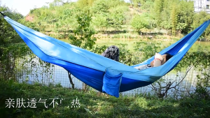 Outdoor Hammock Ultra Lightweight Portable Camping Parachute Nylon Anti Roll Heavy Duty Load Bearing Double Luar Rumah