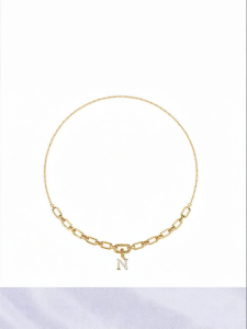 Basics Series S925 Silver Gold Plated Zircon Necklace