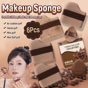 Digeo 6Pcs/set Velvet Powder Puff Thickened Makeup Sponge Set BB Foundation Air Cushion Puff