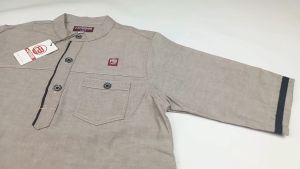 Baju Koko pria lengan 3/4 atasan koko kurta cowok premium habib warna sage green