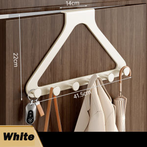1pc Triangular Door Hook Punch Free Wall-mounted Bedroom Clothes Bags Holder Bathroom Towel Storage Rack Household Organizer