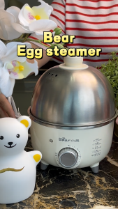 Bear Electric Siomai Food Steamer with Timer Stainless Steel Multifunctional Cooker for Egg Breakfast Milk Vegetables