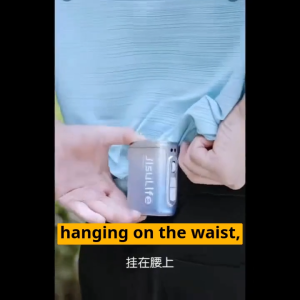 JisuLife Neck Fan Life5 Dual-purpose Hanging Clip 100 Levels Cooling Flow with 4500mAh Battery Suitable for Outdoor Office