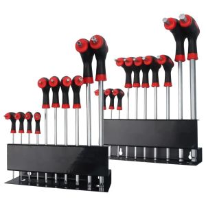 Professional Color Coded Long Hex Key Set10 Piece Metric Allen Key SetEasily Access Hard-to-Reach Spots Includes Storage Case