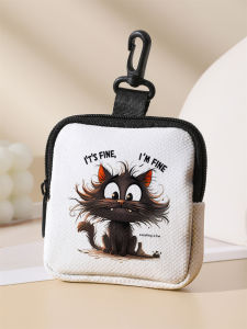Large capacity coin wallets with cat patterns digital printed coin wallets and storage bags are ideal choices for gifts