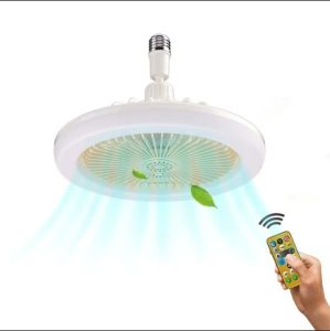 Lampu Kipas Angin Gantung Plafon Hias Ruangan Led Fan Light 3 Warna Berputar 360 Derajat Plus Remote Lampu Portabel E27 Dalam Ruangan Tamu Kamar Dapur Cahaya Bisa Diatur Bergaransi