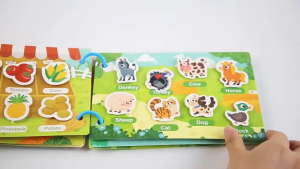 NOOUBY Busy Book Edukasi Anak | Buku Aktivitas Sensorik Montessori | Belajar Angka Huruf Mengenal Hewan | Motorik Halus Toddler