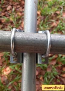 คลิปล็อกท่อ สาแหรกรัดท่อ วัสดุโลหะ ใช้สำหรับรัดท่อ เป็นกากบาท หรือสีทางบวก