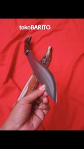 GOLOK KUKRI TERBAIK 2025 Motif Keris dan Floral Gaya Etnik - Warna Emas/Pasir Coklat