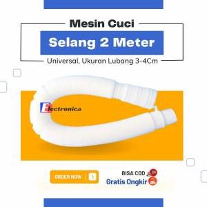 Selang Pembuangan Air Mesin Cuci 2 Meter / Selang Mesin Cuci Buangan Air / Selang Fleksibel Pembuangan Air Mesin Cuci Ukuran 2 Meter