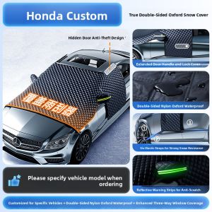 HELLOLEIBOO | Snow and Frost Protection Oxford Cloth Car Cover