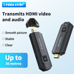 Lemorele Wireless HDMI transmitter ＆receiver 2.4G/5.8G dual-band live transmission for mobile phones/computers/cameras/projector