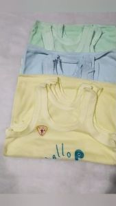 3pc Singlet Anak Bayi Syani Baby Seri Motif Putih & Warna Kaos Dalam Bayi Newborn S M L XL