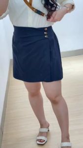 4452 Kezia Button Cotton Skort Wanita Rok Celana Korean Style