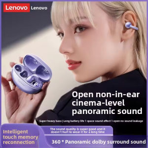 Lenovo | Original Lenovo TA410 Bone Conduction Wireless Earphones OWS 5.4 Bluetooth Headphones Stereo Music Call Noise Cancelling Earbuds
