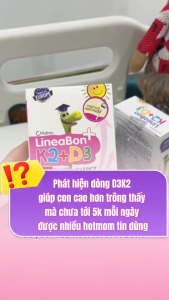 LineaBon Vitamin D3 K2 Chai hồng 15ml lớn - Hỗ trợ hấp thu canxi cho trẻ phát triển chiều cao - Chính hãng