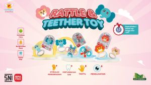 IQAngel Rattle & Teether / Mainan Kerincingan / Mainan Gigitan Bayi