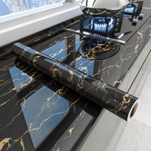Marble Kitchen Oil-Proof Film Stove Waterproof Moisture-Proof Self-Adhesive Wallpaper Countertop Cabinet Renovation Tile Sticker
