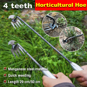 Baete Manual Weeding Puller Tool Garden Hoe and Rake Handheld Weeding Removal Puller
