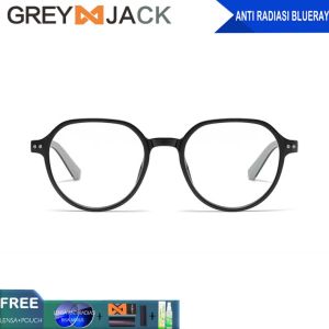 Grey Jack Kacamata Antiradiasi Blueray Korean Style Oval Bisa Minus Trendy Fashion Pria dan Wanita Terbaru 863