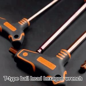 Hi-Spec | Metric T Handle Hex Key Set T Handle Allen Wrench S2 Long Shank Ball End Flat End Torx Hexagonal Ratchet Style for Auto Repair