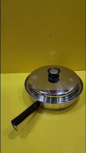 Chảo inox Mỹ (hàng nội địa Nhật) size 27cm cao 6cm (mã 1142) Dùng được bếp từ
