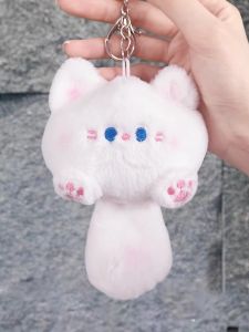 น่ารัก พวงกุญแจแมวตุ๊กตาของเล่นตุ๊กตา นักเรียน กระเป๋าหนังสือเด็กจี้กระเป๋าถือหญิงตกแต่งน่ารัก Furry Cat ของเล่น