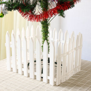 1pc White Plastic Fence Christmas Enclosure Courtyard Hedge Suitable for Holiday Christmas Tree Decoration & Gardening Supplies