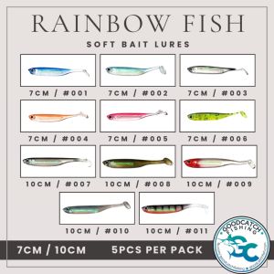 Rainbow Fish Soft Bait Shad 70mm 100mm Lures 7cm 10cm 5pcs per pack GoodCatch