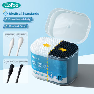 Cofoe Bốn đầu y tế tăm bông bông trang điểm dùng một lần nụ tai vệ sinh tai mũi giấy dính