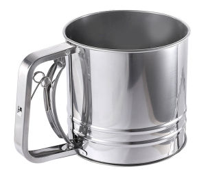 Semi-Automatic Handheld Stainless Steel Flour Sifter Cup Type