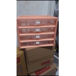Laci Mini Container 20 Sekat Susun 4 Kotak Perkakas Box Plastik 7912 AC4 Green Leaf