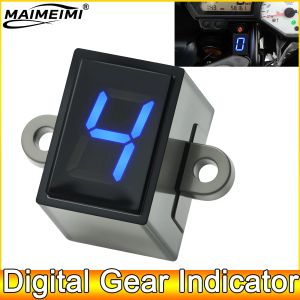 RYSJM | AD Digital Gear Indicator Universal 6 Speed Motorcycle Motorbike Digital Gear Indicator LED Display Shift Lever Magnet Gear