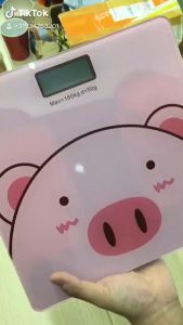 Cân Điện Tử Sức Khoẻ Hình Heo Hồng Dễ Thương Cân Điện Tử Bác Sĩ Gia Đình Mặt Kính Chịu Lực Tối Đa 200kg