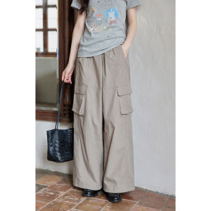 seemon | Casual Commuter Kaki Wide Leg Workwear Pants