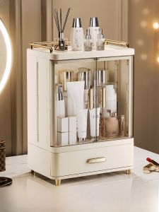 กล่องจัดระเบียบเครื่องสำอางแบบโตพร้อมชั้นวางสต็อกสินค้าขนาดใหญ่ ช่องเก็บข้อมูล ชั้นวางเครื่องสำอาง ช่องเก็บเครื่องสำอาง ชั้นวางเครื่องสำอาง