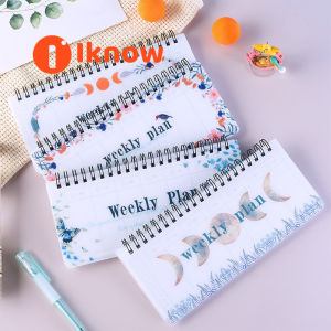 Tôi Biết nhỏ tươi Vòng hoa lịch trăng tearable hàng tuần cuốn sách lịch trình kế hoạch xách tay cuộn dây lật lên máy tính xách tay