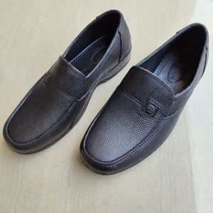 JIFANPAUL | Mens Black Leather-like Waterproof Anti-slip Work Shoes